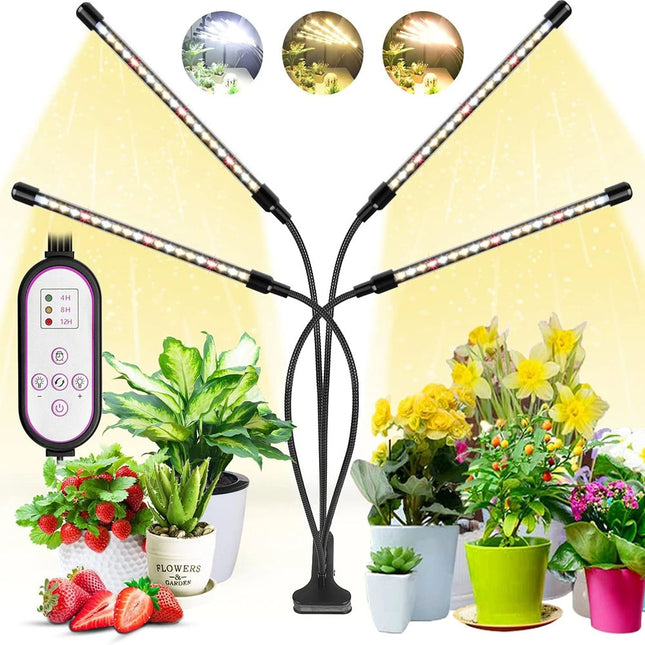 4 Head LED Grow Light with Stand for Indoor Plants Full Spectrum Plant Grow Lamp