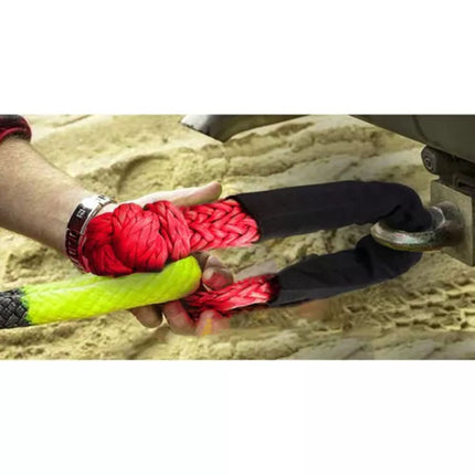 2PCs Soft Shackle 55cm Recovery Gear Dyneema Winch Rope 20T Heavy Duty Orange