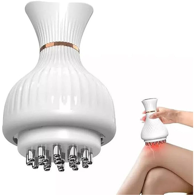 Electric Meridian Brush Heated Lymphatic Drainage Massage Brush Handheld Body Massager for Cellulite