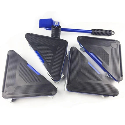 5X Heavy Metal Furniture Lifter Mover 360° Rotation Wheels Moving Kit Slider Pad