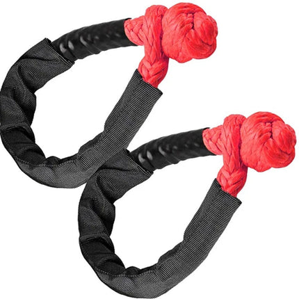 2PCs Soft Shackle 55cm Recovery Gear Dyneema Winch Rope 20T Heavy Duty Orange