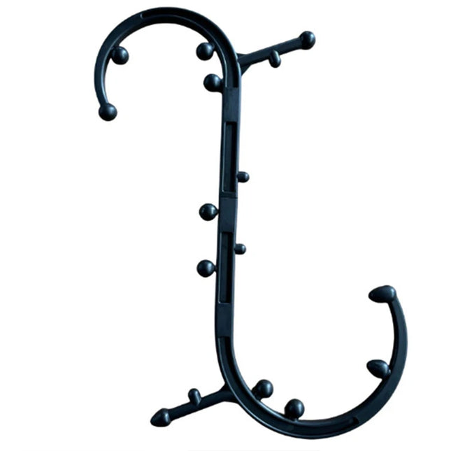 Trigger Point Massage Tool Self Massager Massage Cane Hook Muscle Knot Remover Black