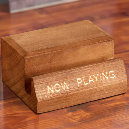 Wooden Vinyl Record Rack Album Cover Storage Holder Single CD Stand LP Display