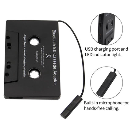 Bluetooth Car Cassette to Aux Adapter Tape Audio Adapter Converter Tape Player