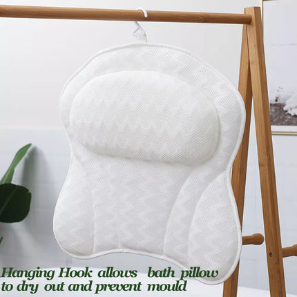 3D Bath Pillow Spa Bathtub Head Rest Neck Back Support Tub Breathable Cushion