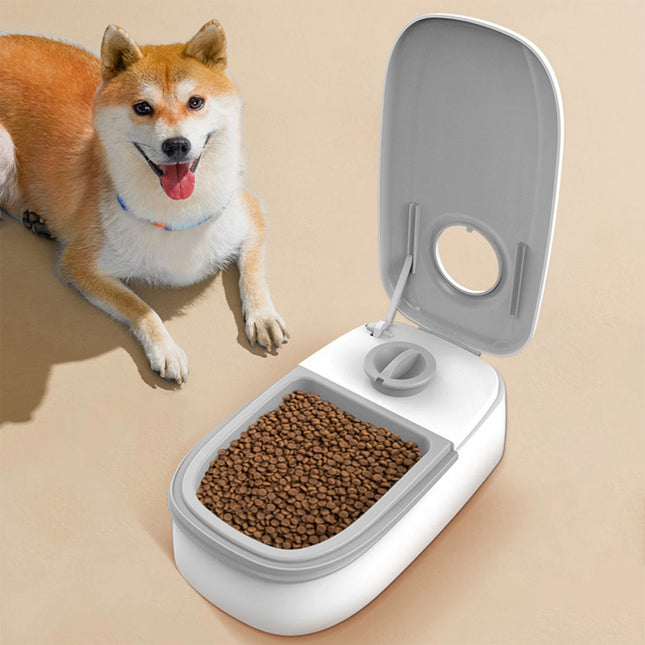 Pet Dog Cat Electric Automatic Timing Feeder 350ML Dry Wet Food Container Bowl (Single Meal)