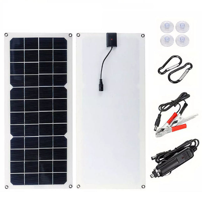 30W Solar Panel Trickle Charger 12V Battery Charger for RV Boat Car Camping Flex