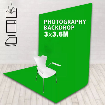 3X3.6M Collapsible Green Screen Photo Backdrop Muslin Background Studio Curtain