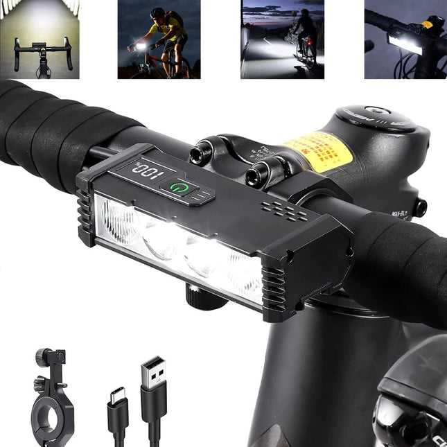Waterproof Super Bright LED Bike Light USB Rechargeable Bicycle Front Headlight