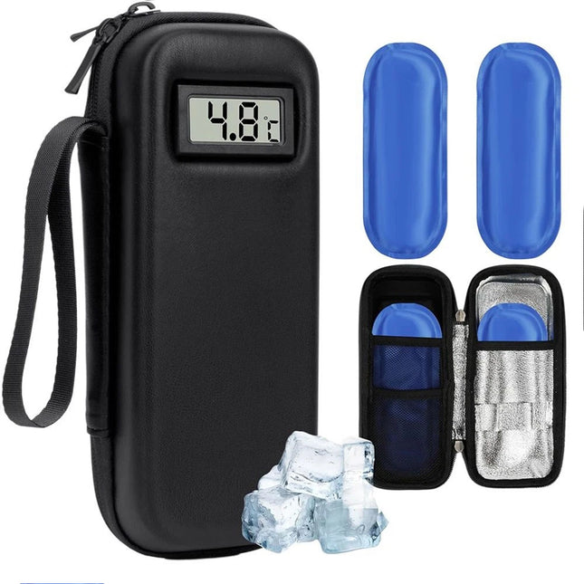 Insulin Cooler Travel Case Temperature Display Refrigerated Medicine Cooling Bag