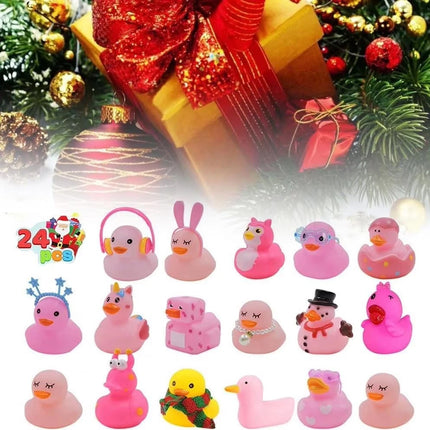 Duck Advent Calendar 2025 24 Days Christmas Countdown Rubber Duck Gift for Kids Set A