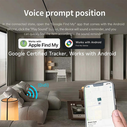 Tracking Card-2025 Upgrade Slimmest Smartcard Wallet Tracker Card Works with iOS