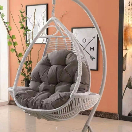 Large Hanging Egg Chair Cushion Sofa Swing Chair Seat Soft Cushions Pad Covers Dark Grey