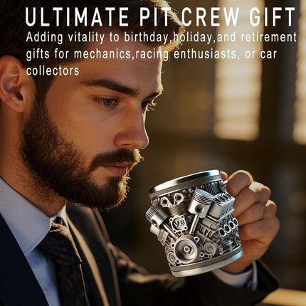 Personalized 3D Engine Stainless Steel Cup Double-Wall Insulated Coffee Mug V8