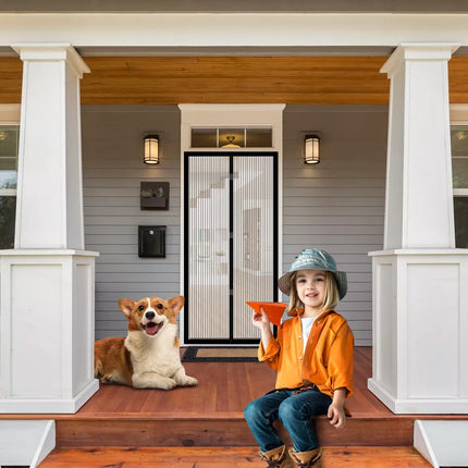 Magnetic Fly Screen Door Heavy Duty Bug Insect Mesh Net Curtain Panel 99 * 210cm