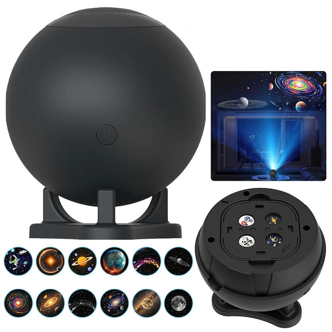 Starry Sky Projector Galaxy Night Light 12 Image Discs Decorative Lamp for Home Party