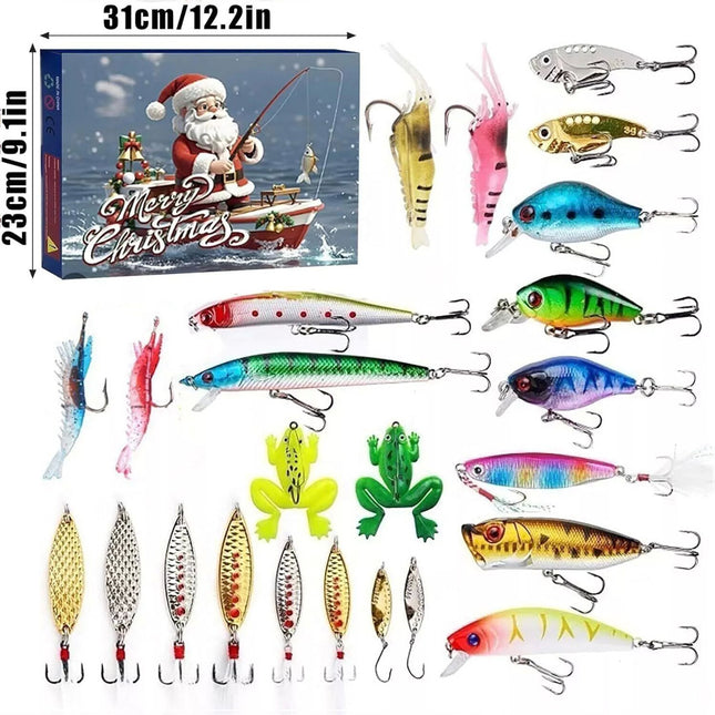 Fishing Advent Calendar 24Day Christmas Countdown Fishing Tackle Advent Calendar A