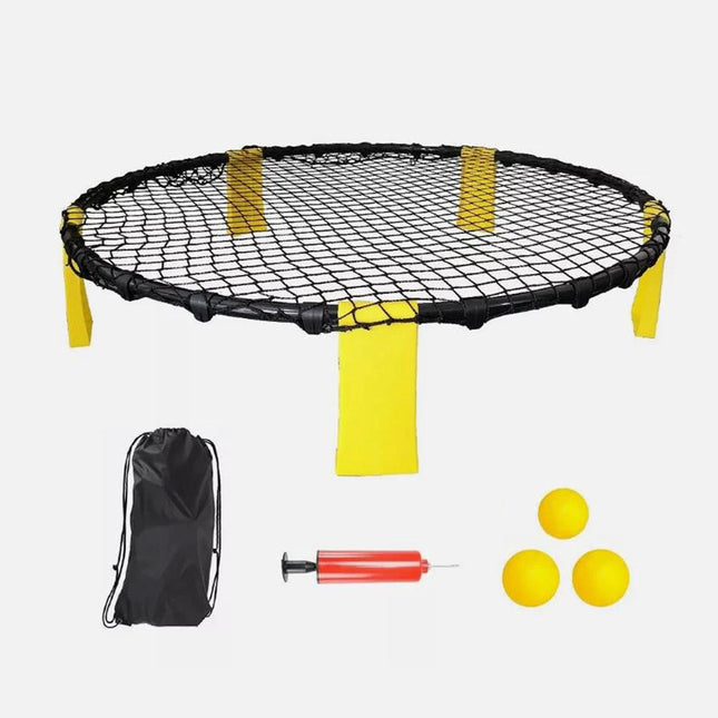 Outdoor Team Roundnet Game Set Beach Ball Games with Carrying Bag 3Balls Durable