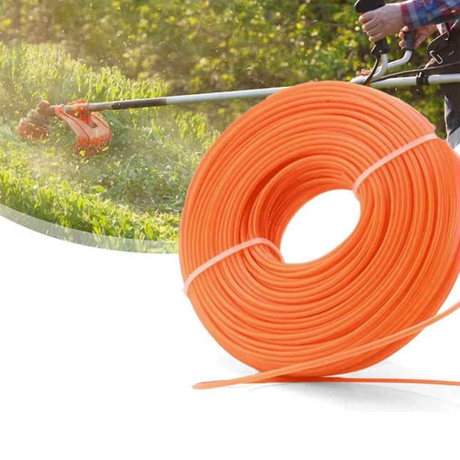 2.4mm Trimmer Line Whipper Snipper Cord Wire Brushcutter Speed Feed Head 4.1in(105x55mm) Mowing Head + 2.4mm Cord(100M)