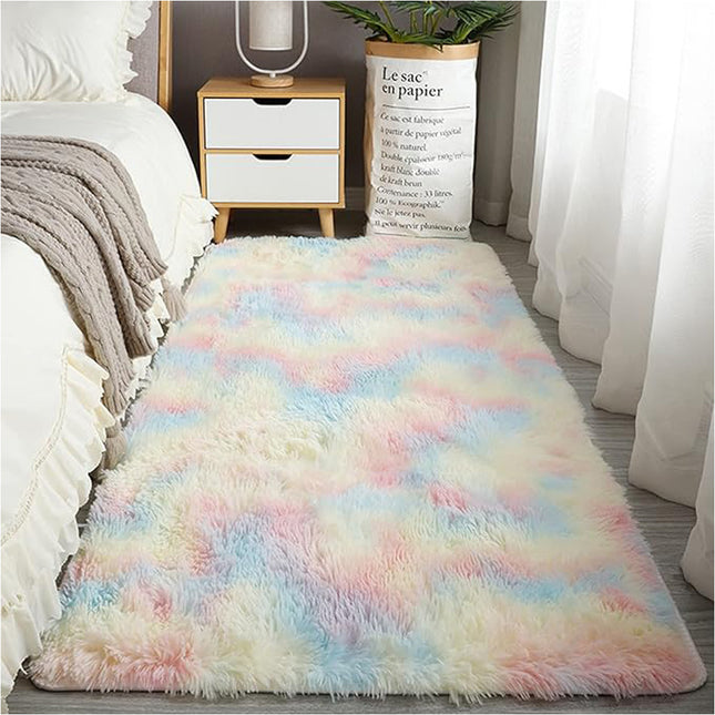 Rainbow 60cm x 160cm Soft Plush Floor Carpet Rug Mat Living Room Bedroom