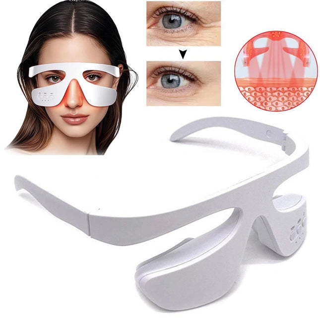 3D Eye Red Light Therapy Under-Eye Glasses for Removal Eye Wrinkles Dark Circles