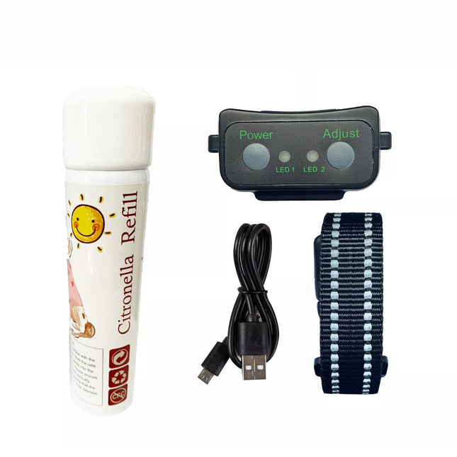 Dog Citronella Anti Bark Spray Rechargeable Collar Training Stop Barking Humane