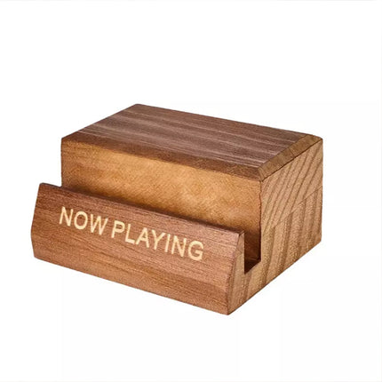 Wooden Vinyl Record Rack Album Cover Storage Holder Single CD Stand LP Display