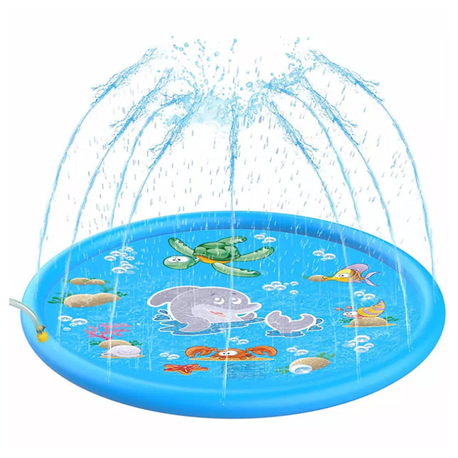 170CM Kids Sprinkler Water Mat Splash Play Pad Inflatable Spray Pool Toy