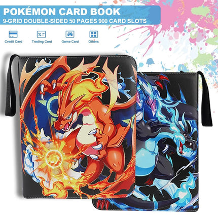 900 Pockets For Pokemon Card Folder Trading Cards Album Portfolio Pockets Binder