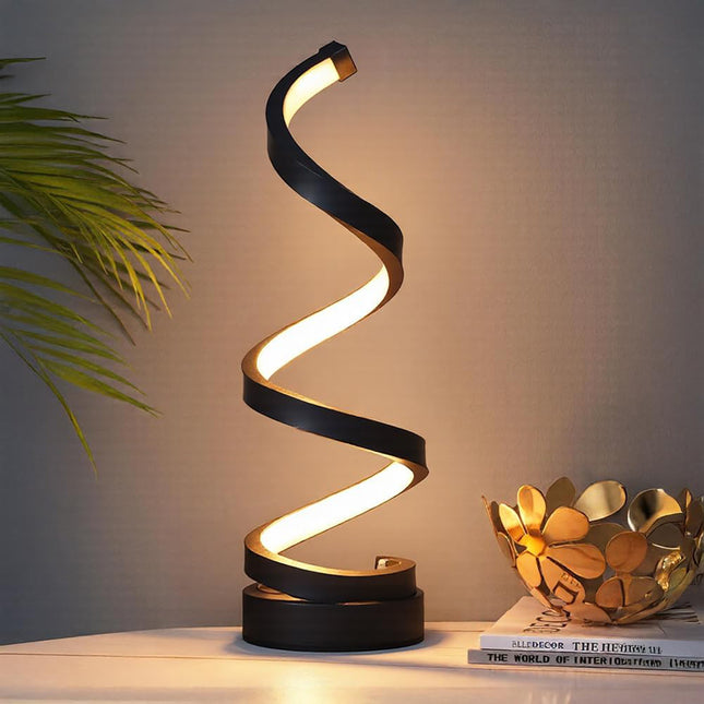 LED Table Lamp Dimmable USB Desk Light Bedside Reading Night Light Spiral Lamp