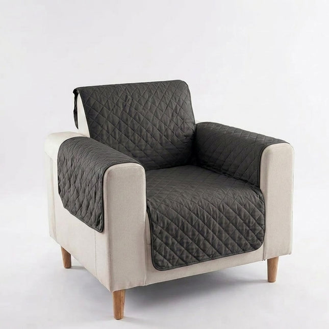Sofa Cover Quilted Couch Covers Lounge Pet Protector Slipcovers Black 55*196cm