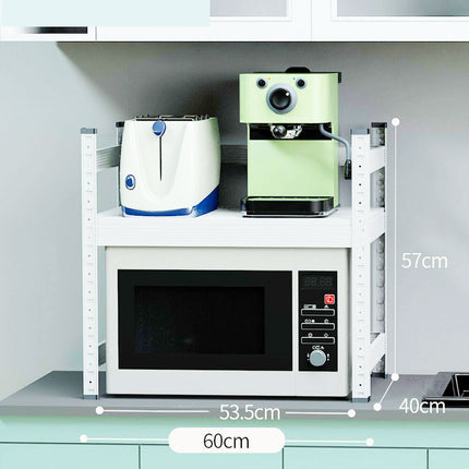 White Heavy Duty Adjustable Microwave Shelf Oven Storage Rack Stand Holder Kitchen