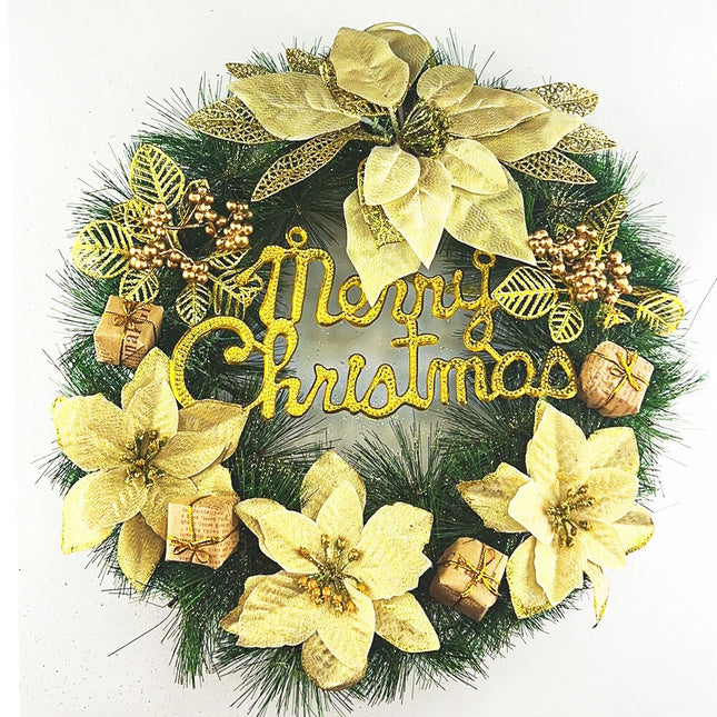 Christmas Xmas Wreath Garland Door Wall Tree Home Hanging Ornament Decor Glitter #5