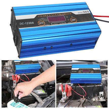 30A 12V Battery Charger Smart Charge for Car Motorcycle Caravan ATV Boat Truck