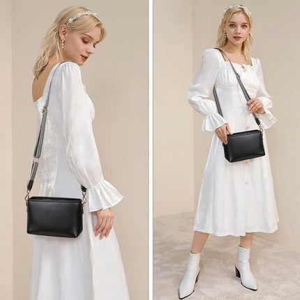 Leather Bags for Women Purse Handbag Small Crossbody Bag Tote Bag Shoulder Black