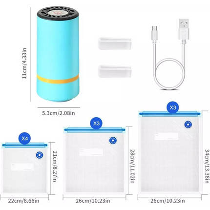 Handheld Vacuum Food Sealer Portable Food Vacuum Sealer Machine Rechargeable Min