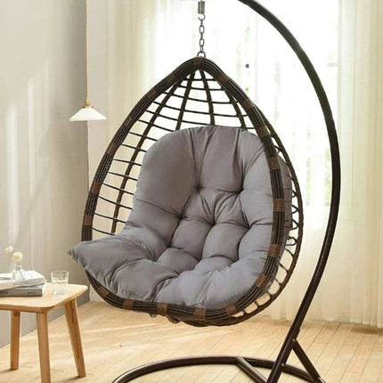 Large Hanging Egg Chair Cushion Sofa Swing Chair Seat Soft Cushions Pad Covers Dark Grey