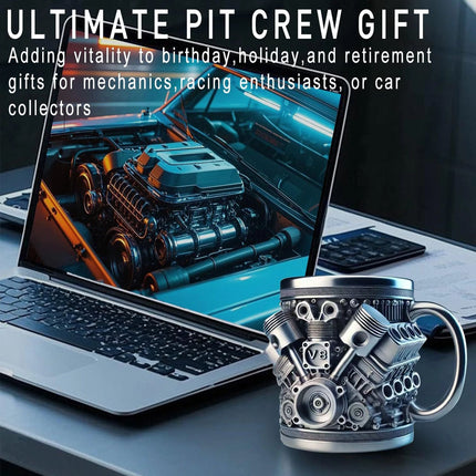 Personalized 3D Engine Stainless Steel Cup Double-Wall Insulated Coffee Mug V8