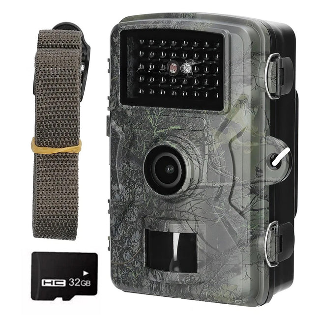 Solar Trail Camera 4K 48MP Wildlife Hunting Game Cam PIR Night Vision +32GB Card