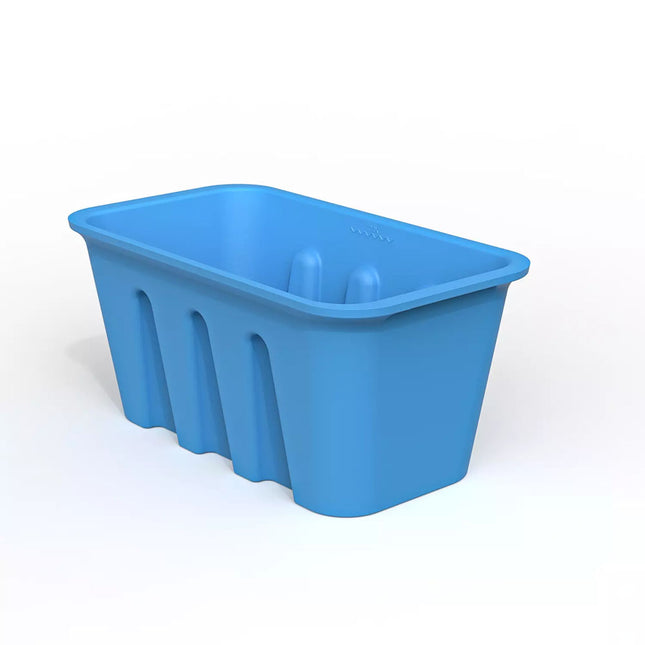 8lb Ice Bath Ice Block Mold Extra Large Silicone Ice Box Large Ice Grid Mould (Blue)