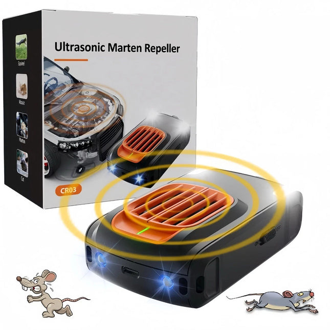 2×New Ultrasonic Car Rodent Repeller - Under Hood Mouse & Rat Deterrent Device