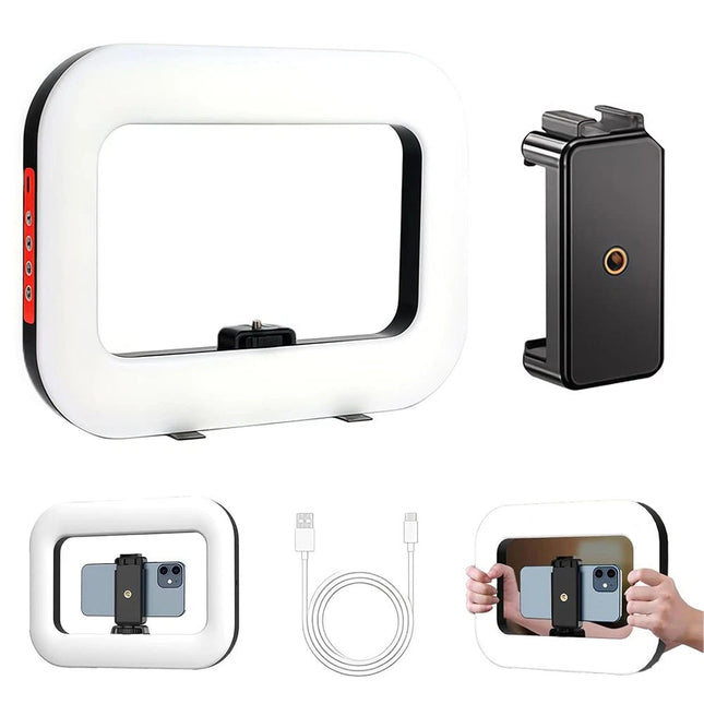 New Handheld Ring LED Rechargeable Fill Light Portable For Mobile Phone Live