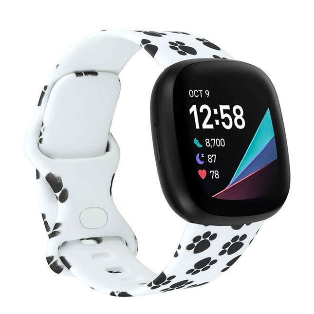 For Fitbit Versa 3 4 Sense 2 Smartwatch Soft Silicone Band Strap Graffiti