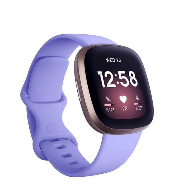 Fitbit Versa 3 4 Sense Sense 2 Smartwatch Soft Silicone Replacement Band Lavender
