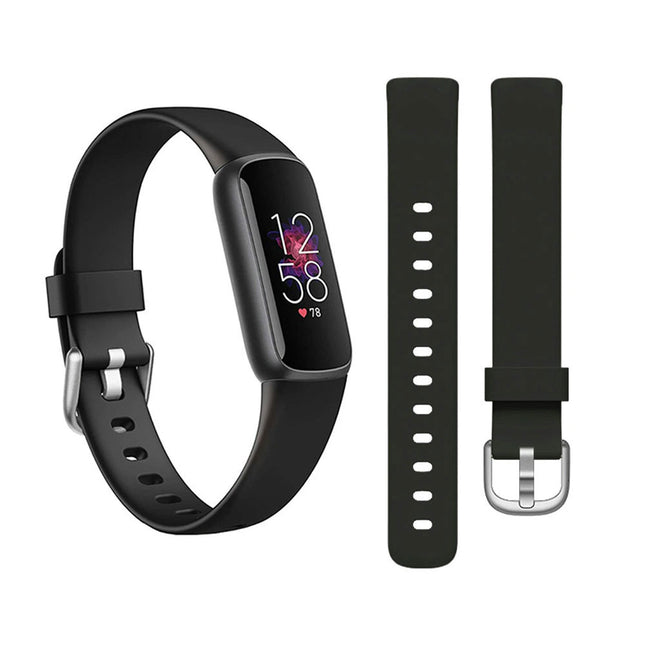 Fitbit Luxe Silicone Replacement Watch Band Wristband Black