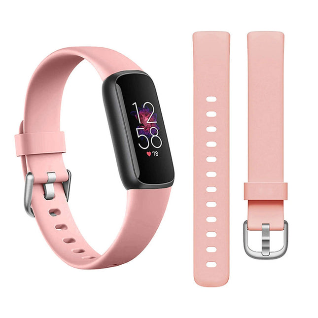 Fitbit Luxe Silicone Replacement Watch Band Wristband Light Pink