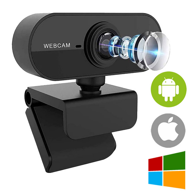 Full HD 1080P Webcam with Microphone Laptop Desktop MAC Camera USB Windows IOS