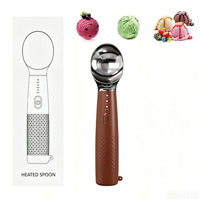 Rechargeable Heated Scoop Electric Preheat Scooper Hard Ice Cream Quick Heating