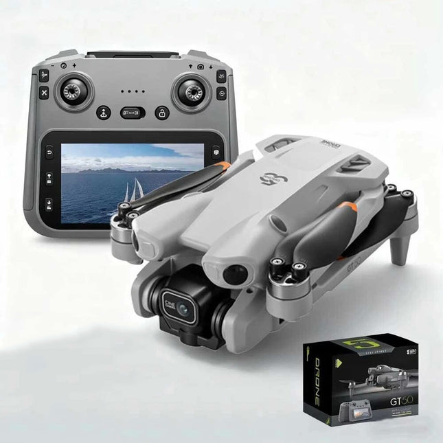 【3 Batteries】GT50 Drone 4.3'' Screen Remote RC 8K HD Dual Cameras WiFi Flight