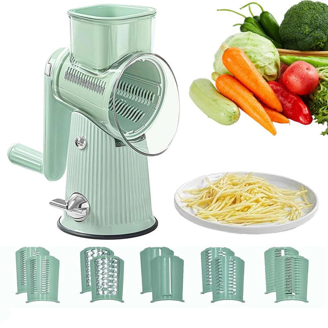 5 in 1 Rotary Cheese Grater Vegetable Handheld Fruit Vegetable Slicer Shredder